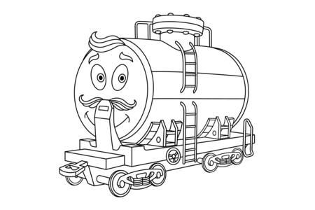 Coloriage Train 12 – 10doigts.fr